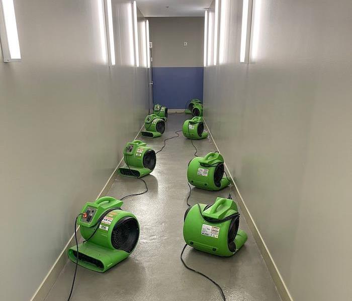 SERVPRO Equipment in hallway